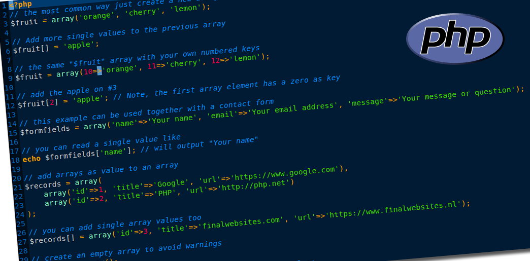 PHP การสร้าง Array ก่อนเก็บข้อมูลแบบ JSON